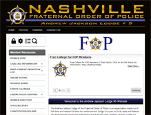 Tablet Screenshot of nashvillefop.org